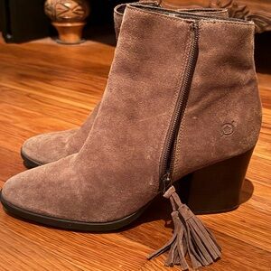 Born Suede Ankle Boots with Tassel